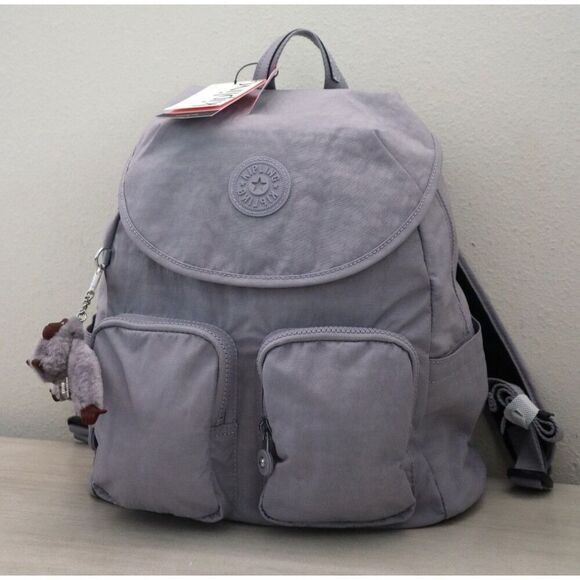 Kipling KI0365-0KG Women's Sz Medium Dove Gray Fiona Nylon Backpack - Picture 3 of 10